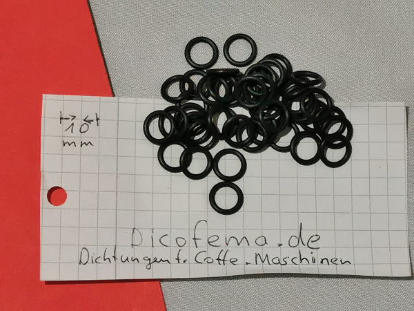 1 Stück  6,5 x 1,5 Schwarz EPDM